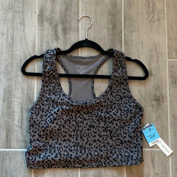 EVOLUTION AND CREATION CROPPED WORKOUT TOP - Picture 1 of 1